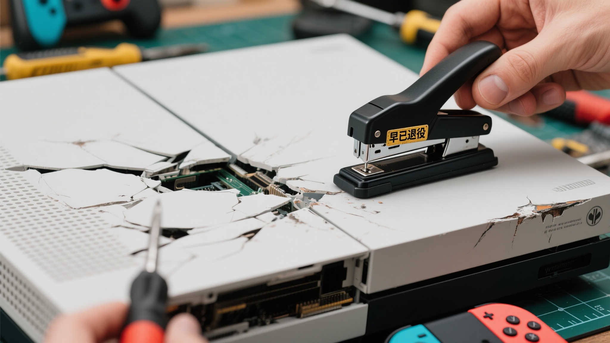 出人意料!因‘订书机门’损坏的NS主机竞拍价飙至12万 出人意料!因‘订书机门’损坏的NS主机竞拍价飙至12万